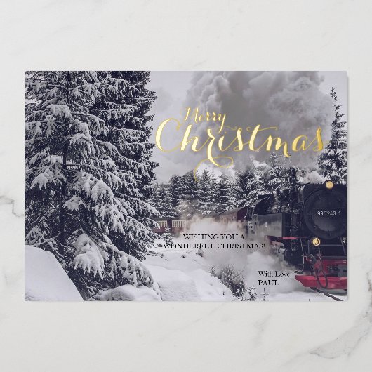 ホイル冬クリスマス願いポストカード 箔シーズンカード (正面)