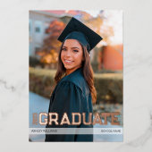 ホイル卒業発表大学ハイスクール 箔招待状 (正面)