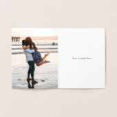 ホイル図解入りの、写真付きのノット航海のサンキューカード 箔カード (内部)