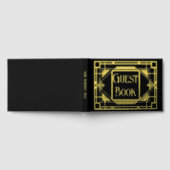 ホイル実在アートデコ金ゴールドブラックフォーマルギャツビー20年代 ゲストブック (全面)