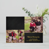 ホイル実在クリスチャン聖句クリスマスフォト 箔シーズンカード (立ち正面)