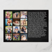 ホイル実在クリスチャン聖句クリスマスフォト 箔シーズンカード (裏面)