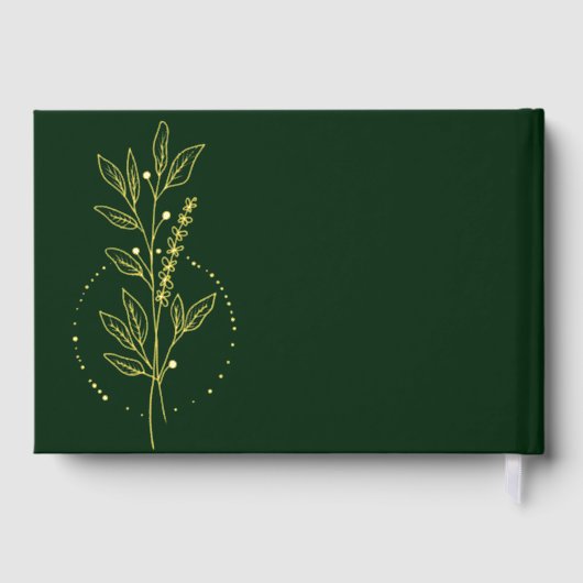 ホイル実在グエレガントリーンボホフローラ結婚ズ ゲストブック (裏面)