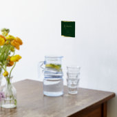 ホイル実在グリーン金ゴールドエレガントなウェディングウェルカムサイン 箔ポスター (レイダウン (キッチン))