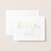 ホイル実在サンキューカード 箔カード (封筒付き正面)