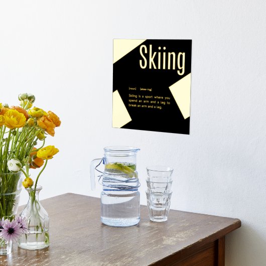 ホイル実在スキー定義スキおもしろいワードアート 箔ポスター (レイダウン (キッチン))