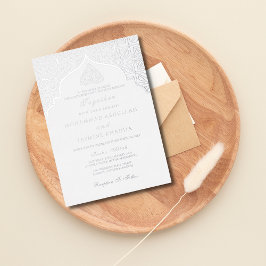 ホイル実在ス・シルバー・マジ結婚ド 箔招待状