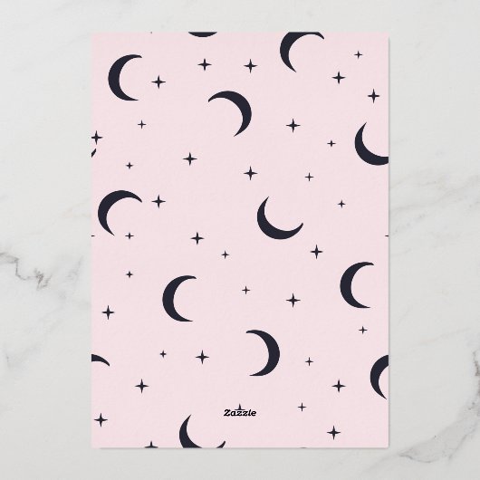 ホイル実在ドリンクのウィッチハローウィンパーティ招待状 箔シーズンカード (裏面)