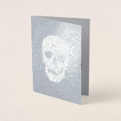 ホイル実在ハロウィーンスケルトンスカルカード 箔カード (正面)