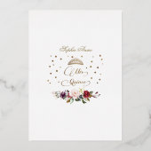 ホイル実在バルガンディフローラミクインスキンセアニラ 箔招待状 (裏面)