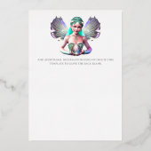 ホイル実在フェアリー姫の虹色の翼 箔招待状 (裏面)