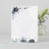 ホイル実在フローラ結婚式招待状箔 箔招待状 (立ち正面)