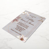 ホイル実在フローラ結婚式招待状 箔招待状 (回転した状態)