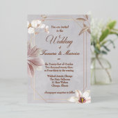 ホイル実在フローラ結婚式招待状 箔招待状 (立ち正面)