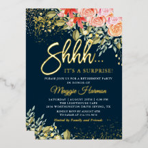 ホイル実在ブルー金ゴールドフローラサプライズ退職