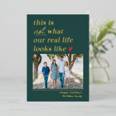 ホイル実在ホリーフォトカードクリスマスカードを取得 箔シーズンカード (立ち正面)