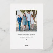 ホイル実在ホリーフォトカードクリスマスカードを取得 箔シーズンカード (裏面)