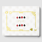 ホイル実在ホワイトカジノラスベガストランプのポーカー結婚ズ ゲストブック (裏面)