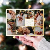 ホイル実在ボホクリスマス7フォトコラージホリデー 箔シーズンカード