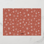 ホイル実在ボホクリスマス7フォトコラージホリデー 箔シーズンカード (裏面)