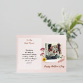 ホイル実在マザーの日フォトブラシ付きスクリプト 箔シーズンポストカード (立ち正面)