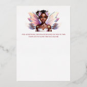 ホイル実在メイン妖精バラ金ゴールドラグジュアリーglam 箔招待状 (裏面)