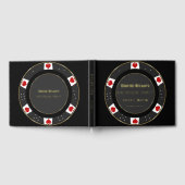 ホイル実在ラグジュアリートランプのポーカーチップカジノバチュラーパーティ ゲストブック (全面)