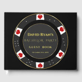 ホイル実在ラグジュアリートランプのポーカーチップカジノバチュラーパーティ ゲストブック (正面)