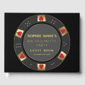 ホイル実在ラスベガストランプのポーカーチップバチェロレッテ ゲストブック (正面)