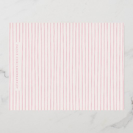 ホイル小ハートキッド文房具ノートカード 箔招待状ポストカード (裏面)