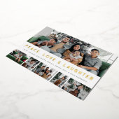 ホイル平和、愛、笑いマルチフォトホリデー 箔シーズンカード (回転した状態)