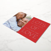 ホイル愛の多くのバレンタインデーのカード – 赤 箔招待状 (回転した状態)