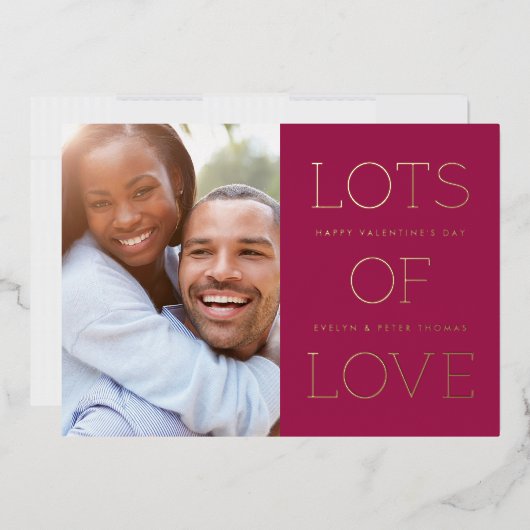 ホイル愛の多くのバレンタインデーのカード – Mulberry 箔招待状 (封筒)