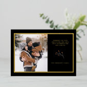 ホイル感謝祭フォトカード秋の植物学 箔シーズンカード (立ち正面)