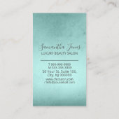 ホイル抽象芸術シルバーティール(緑がかった色)ID775 名刺 (裏面)