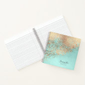 ホイル抽象芸術金ゴールドティール(緑がかった色)ID775 ノートブック (内部)