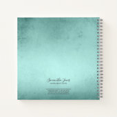 ホイル抽象芸術金ゴールドティール(緑がかった色)ID775 ノートブック (裏面)