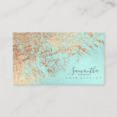 ホイル抽象芸術金ゴールドティール（緑がかった色）ID775 名刺 (正面)