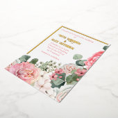 ホイル招待状と水彩花 箔招待状 (回転した状態)