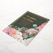 ホイル招待状と水彩花 箔招待状 (回転した状態)