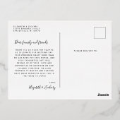 ホイル招待状はがき 箔招待状ポストカード (裏面)