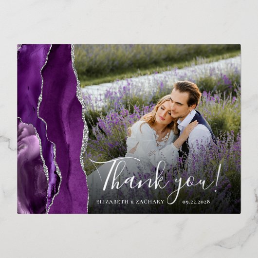 ホイル招待状はがき 箔招待状ポストカード (正面)