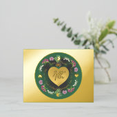 ホイル招待状はがき 箔招待状ポストカード (立ち正面)