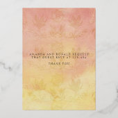 ホイル招待状結婚ズ 箔招待状 (裏面)