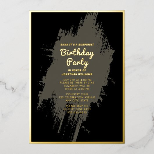 ホイル招待状 箔招待状 (正面)