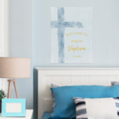 ホイル文字バプテスマ歓迎サイン 箔ポスター (インサイチュ (寝室))