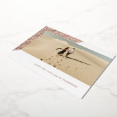 ホイル新年エッチング白い水平フォトカード 箔シーズンカード (回転した状態)