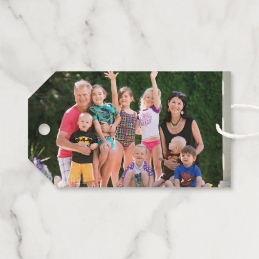 ホイル最高のザはまだ休日のギフトのラベルに来ない ギフトタグ (裏面 (横))