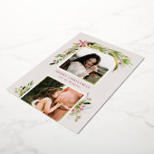 ホイル水の色の冬の緑のホリデーフォトカード 箔シーズンカード (回転した状態)