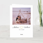 ホイル熱帯結婚式招待状カード 箔シーズンカード (裏面)